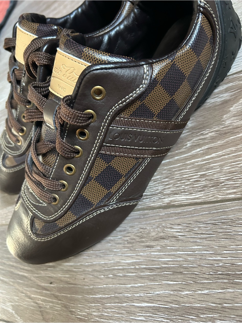 Vintage Louis Vuitton Men’s Brown Damier Checkerboard Low-Top Sneaker